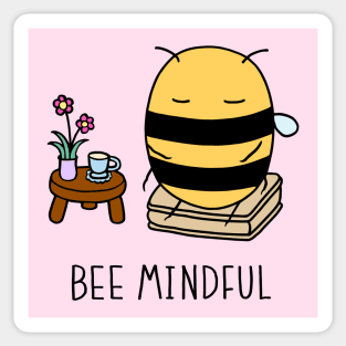 Bee Mindful - Soft Pink Sticker
